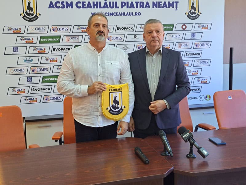 Răzvan Lupu și Cătălin Anton, la prezentarea colaborării LPS–Ceahlăul din 2023